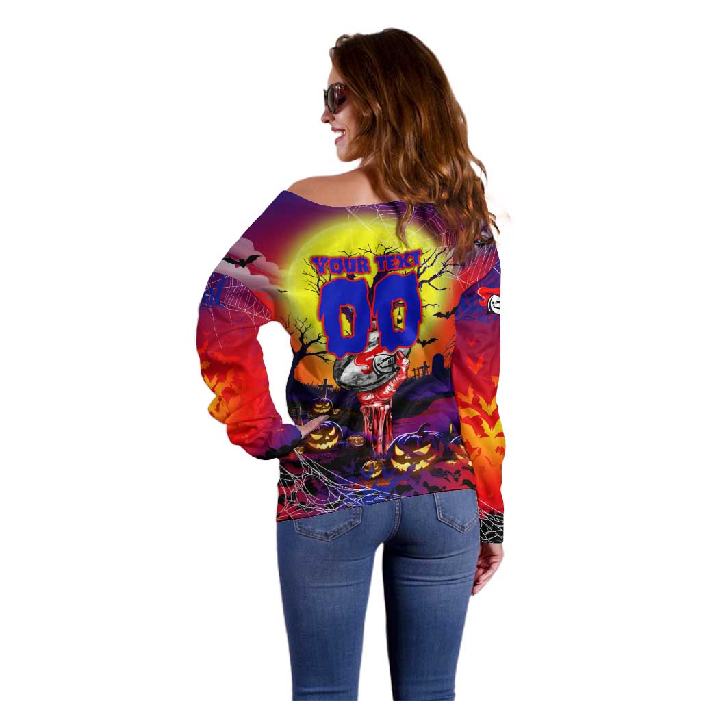 We Are Knights Halloween Off Shoulder Sweater Pumpkin Scary Spooky Season - Aussie Hoodie