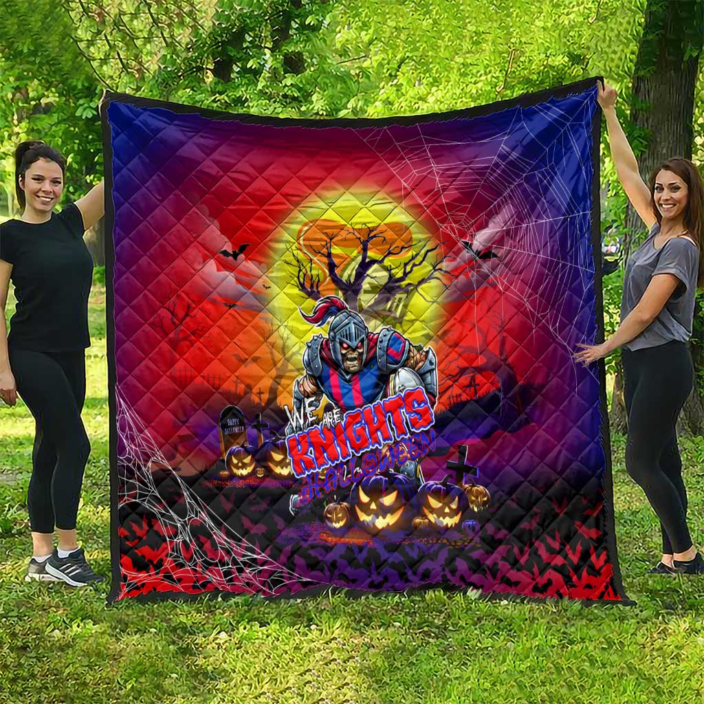 We Are Knights Halloween Quilt Pumpkin Scary Spooky Season - Aussie Hoodie