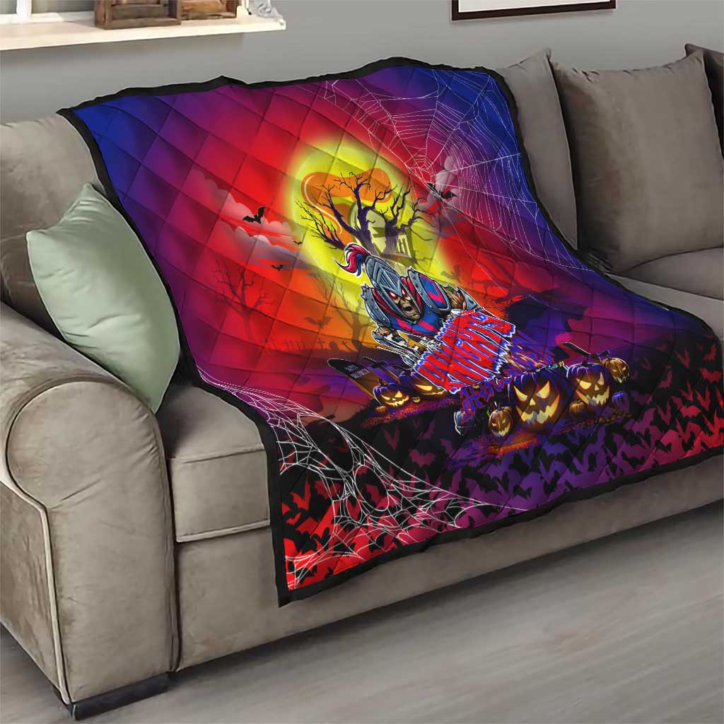 We Are Knights Halloween Quilt Pumpkin Scary Spooky Season - Aussie Hoodie