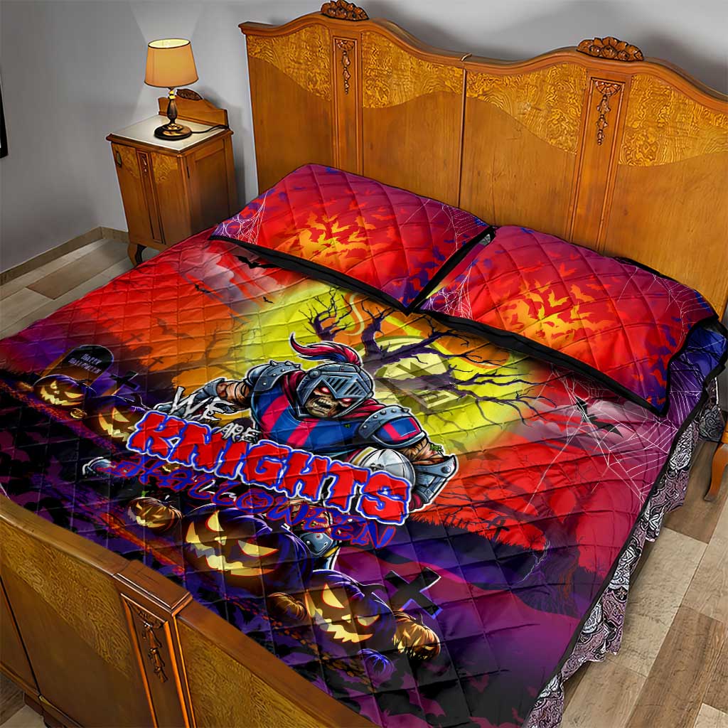 We Are Knights Halloween Quilt Bed Set Pumpkin Scary Spooky Season - Aussie Hoodie
