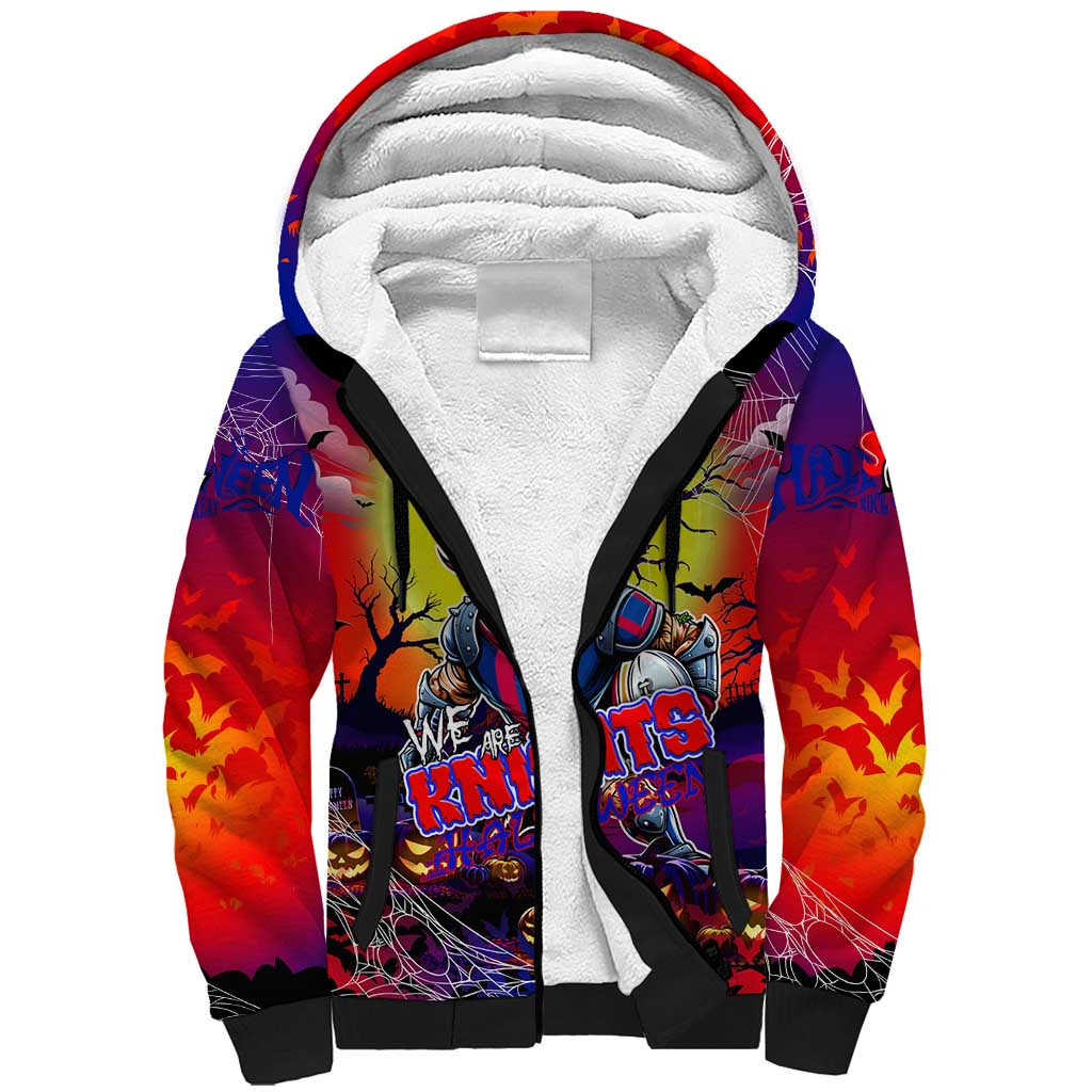 We Are Knights Halloween Sherpa Hoodie Pumpkin Scary Spooky Season - Aussie Hoodie