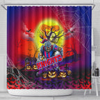 We Are Knights Halloween Shower Curtain Pumpkin Scary Spooky Season - Aussie Hoodie