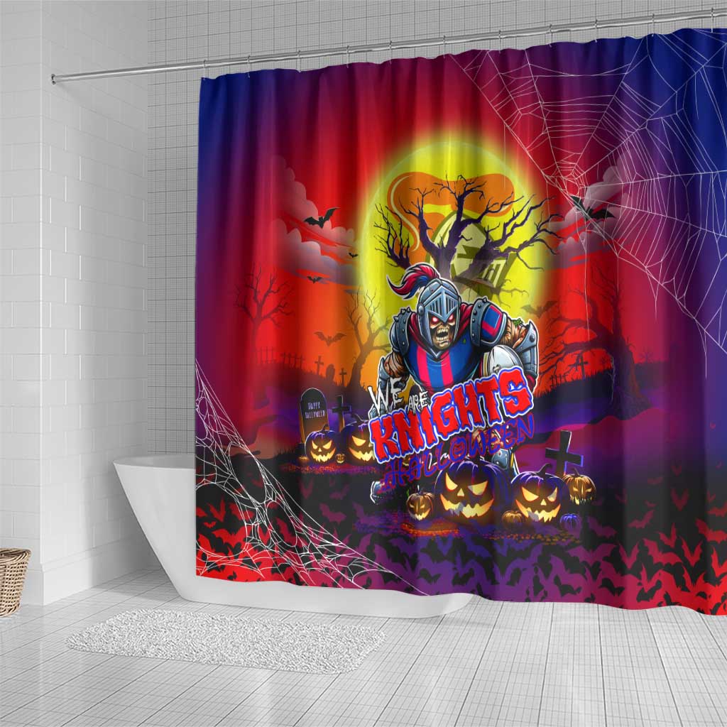 We Are Knights Halloween Shower Curtain Pumpkin Scary Spooky Season - Aussie Hoodie