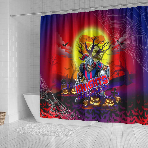 We Are Knights Halloween Shower Curtain Pumpkin Scary Spooky Season - Aussie Hoodie