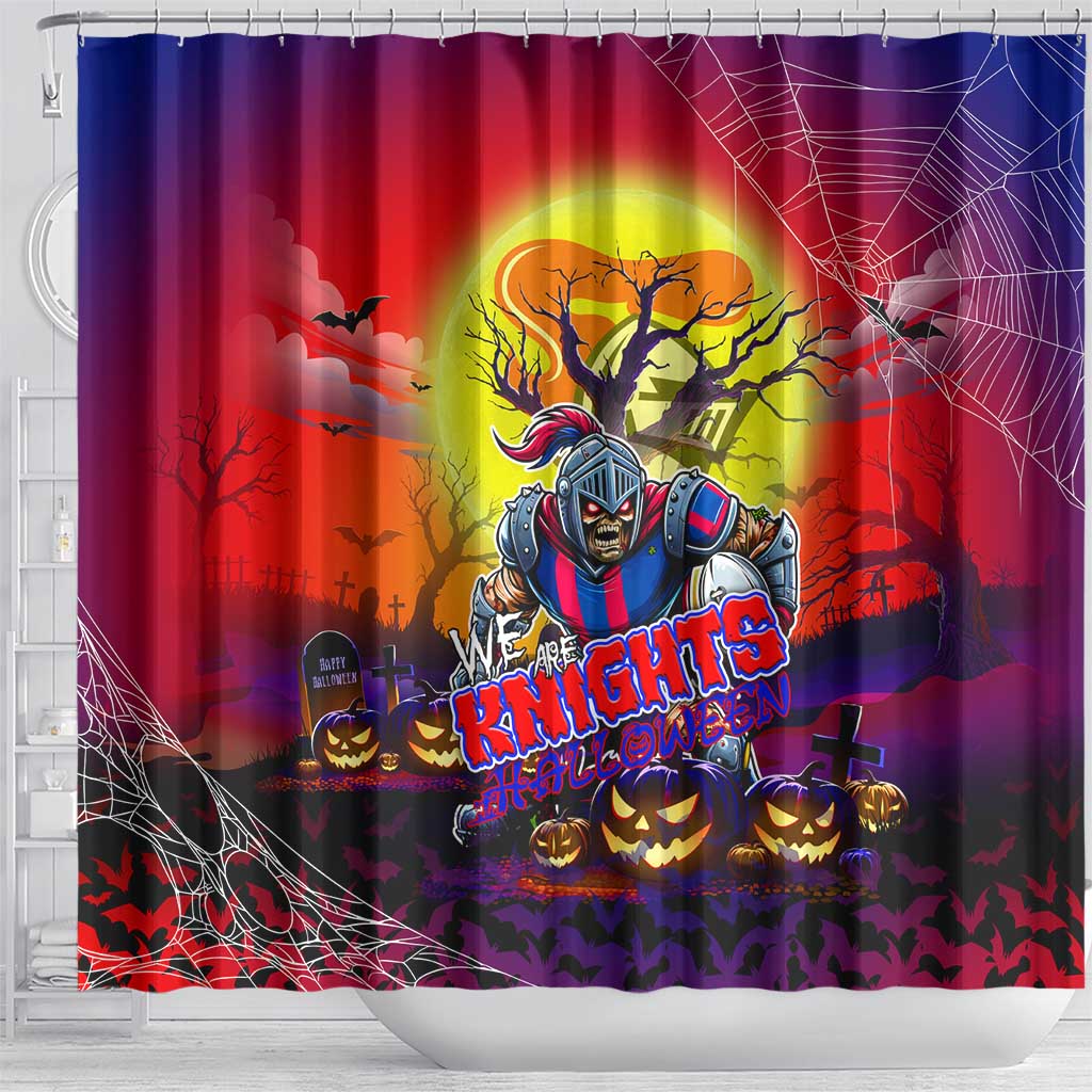 We Are Knights Halloween Shower Curtain Pumpkin Scary Spooky Season - Aussie Hoodie