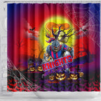 We Are Knights Halloween Shower Curtain Pumpkin Scary Spooky Season - Aussie Hoodie