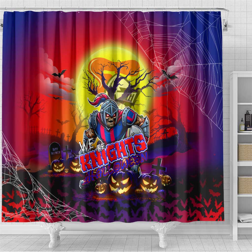 We Are Knights Halloween Shower Curtain Pumpkin Scary Spooky Season - Aussie Hoodie