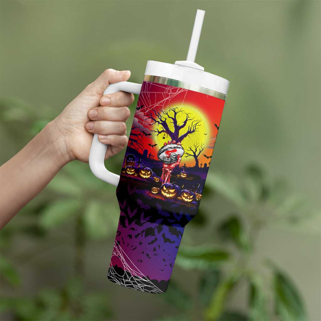 We Are Knights Halloween Tumbler With Handle Pumpkin Scary Spooky Season - Aussie Hoodie