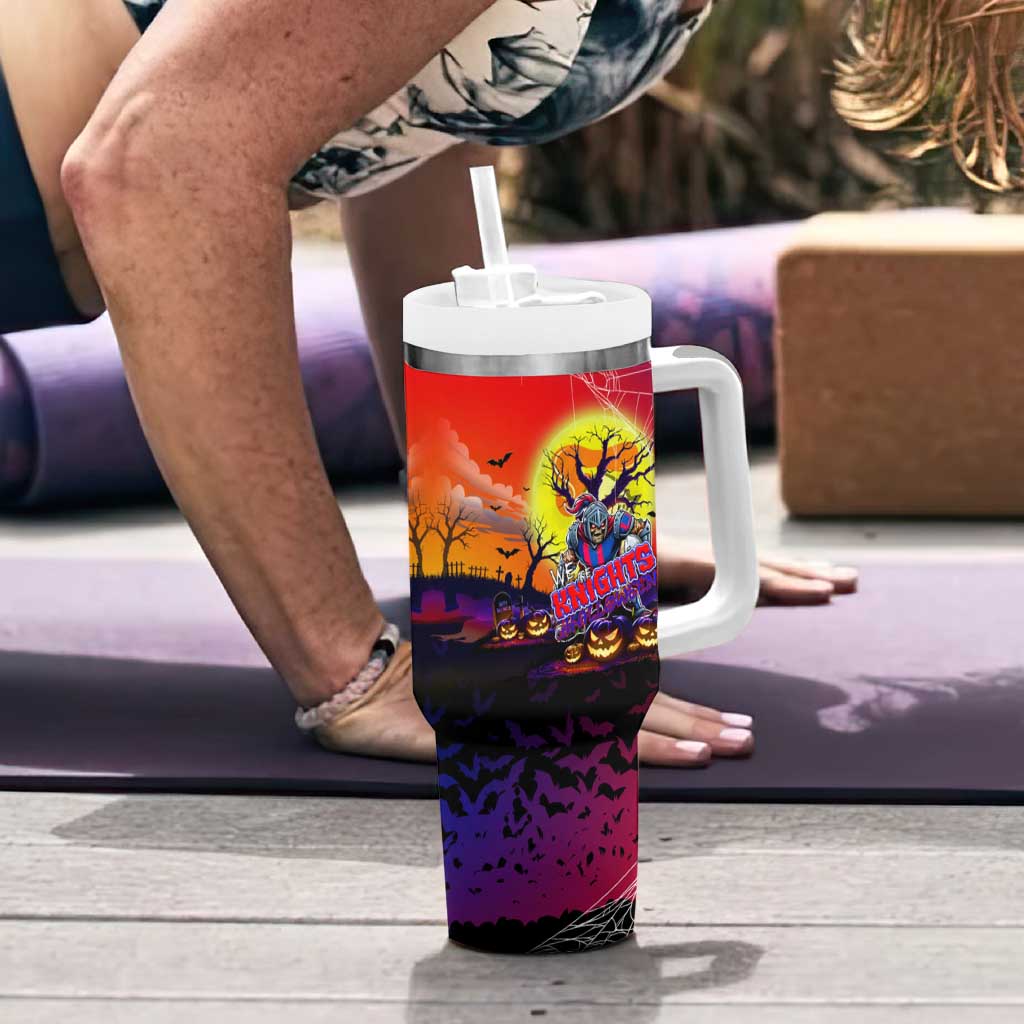 We Are Knights Halloween Tumbler With Handle Pumpkin Scary Spooky Season - Aussie Hoodie