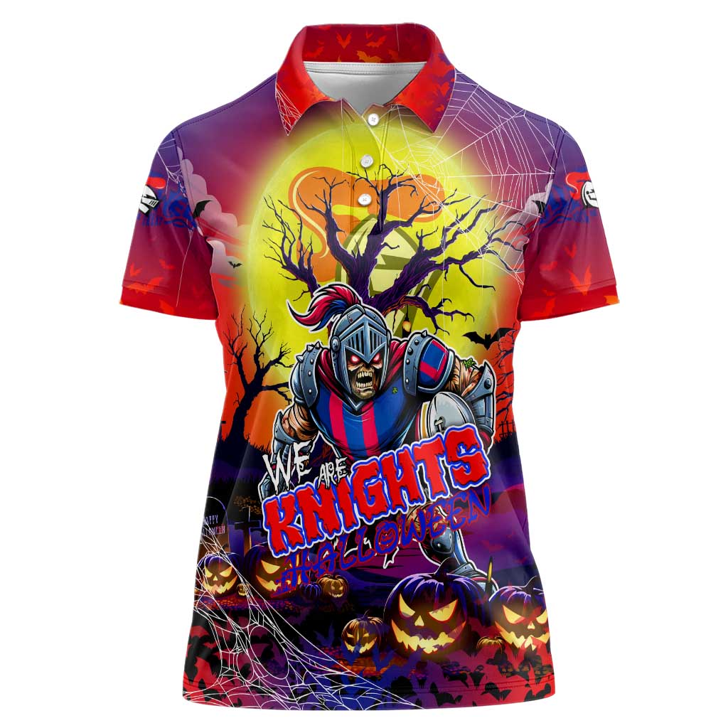 We Are Knights Halloween Women Polo Shirt Pumpkin Scary Spooky Season - Aussie Hoodie