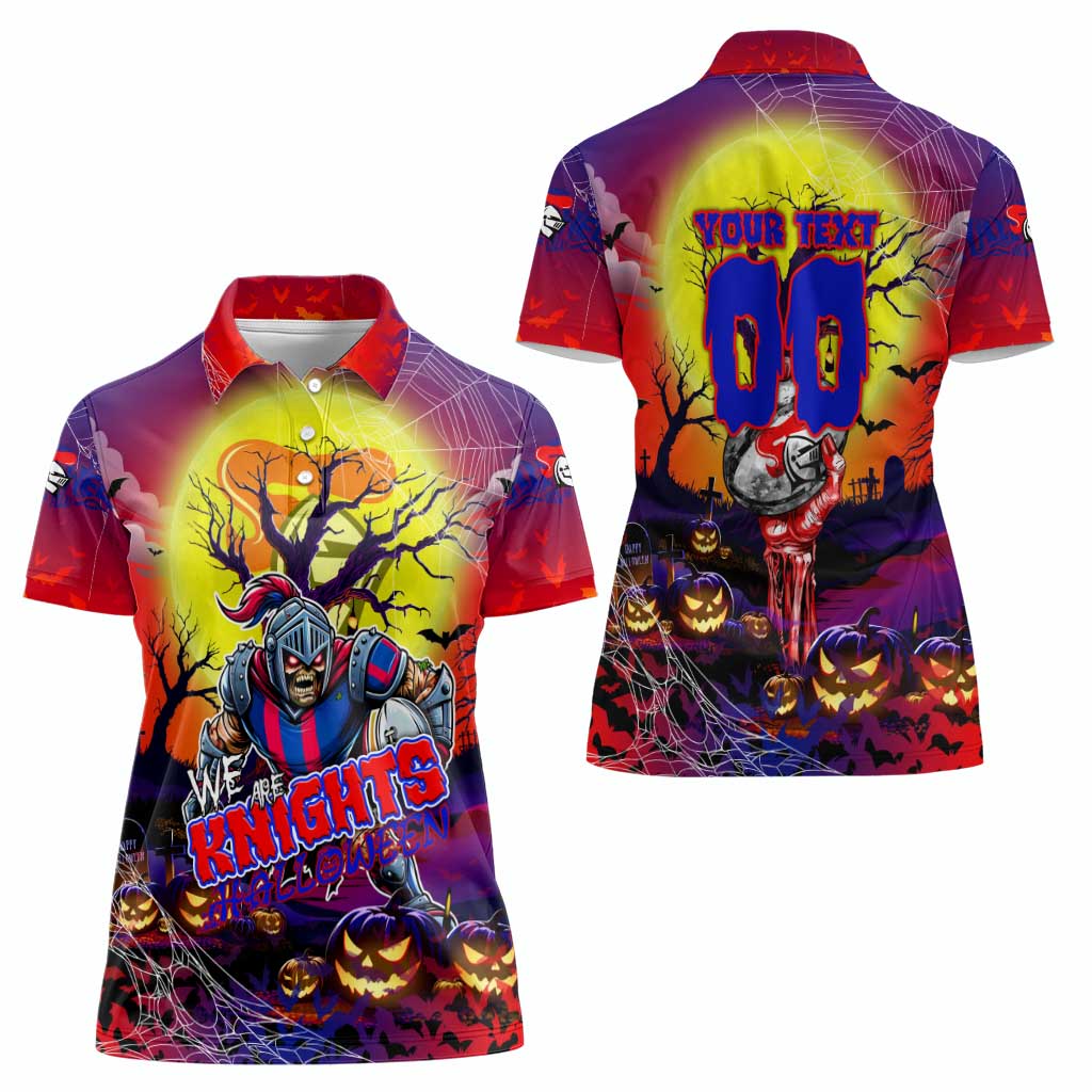 We Are Knights Halloween Women Polo Shirt Pumpkin Scary Spooky Season - Aussie Hoodie