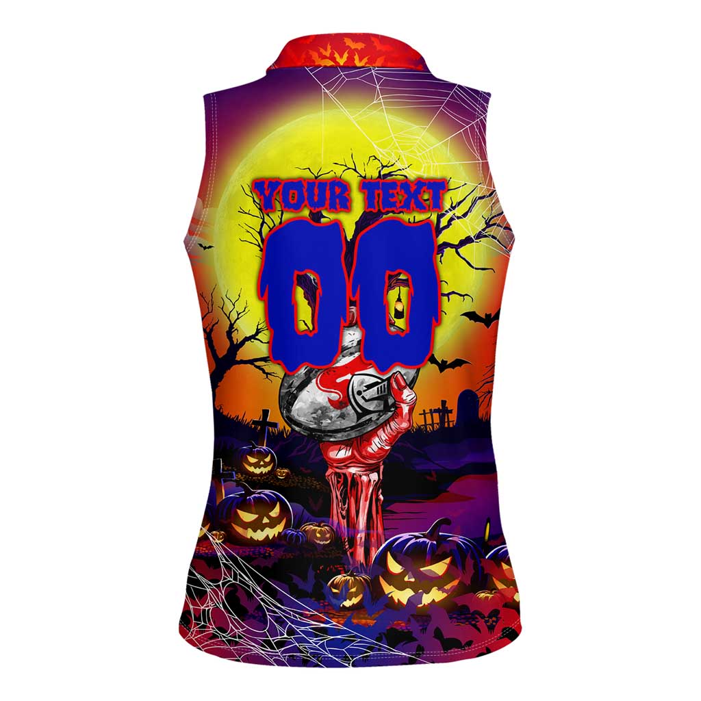 We Are Knights Halloween Women Sleeveless Polo Shirt Pumpkin Scary Spooky Season - Aussie Hoodie