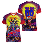 We Are Knights Halloween Women V-Neck T-Shirt Pumpkin Scary Spooky Season - Aussie Hoodie