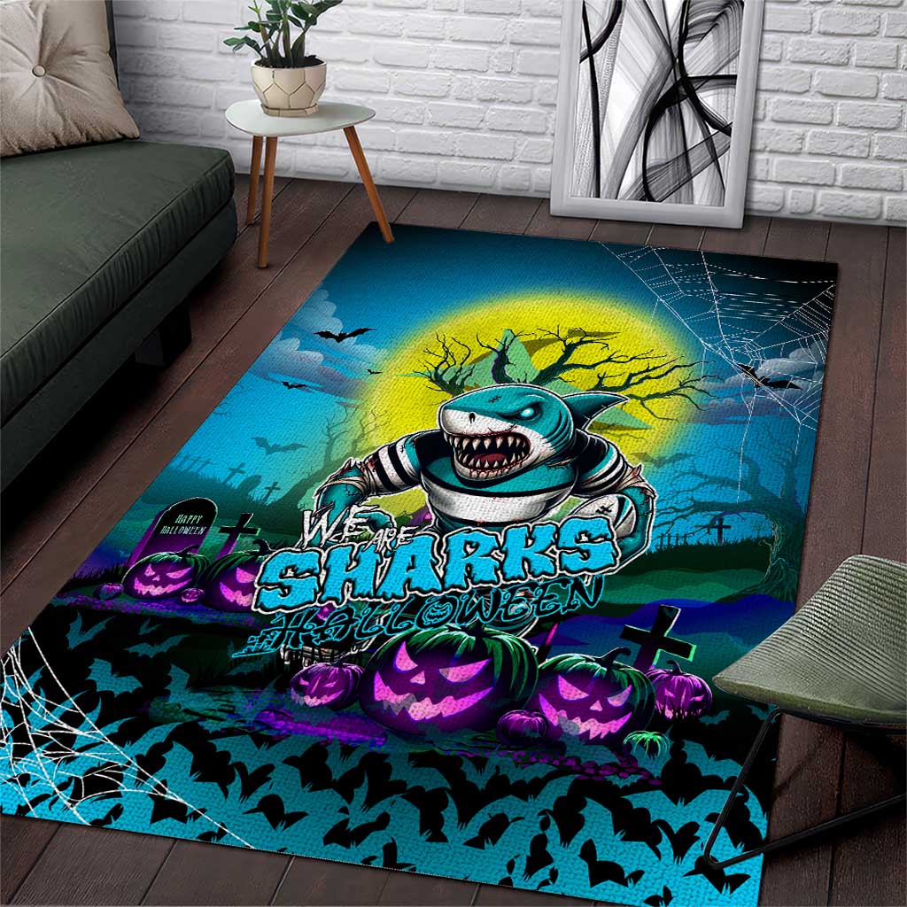 We Are Sharks Halloween Area Rug Pumpkin Scary Spooky Season - Aussie Hoodie