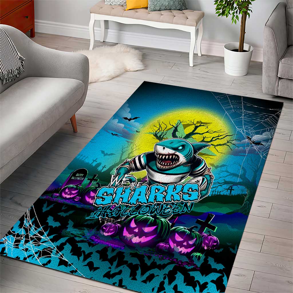 We Are Sharks Halloween Area Rug Pumpkin Scary Spooky Season - Aussie Hoodie