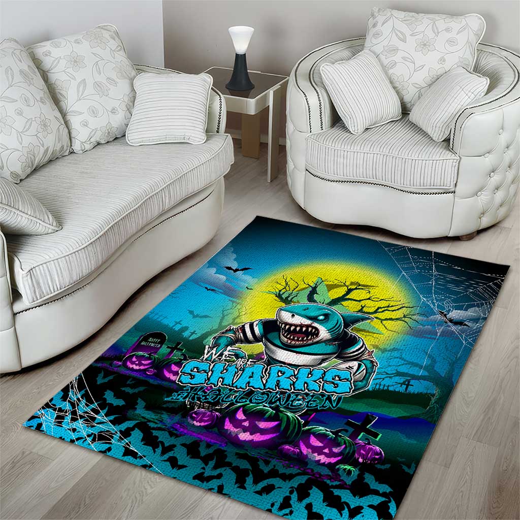 We Are Sharks Halloween Area Rug Pumpkin Scary Spooky Season - Aussie Hoodie