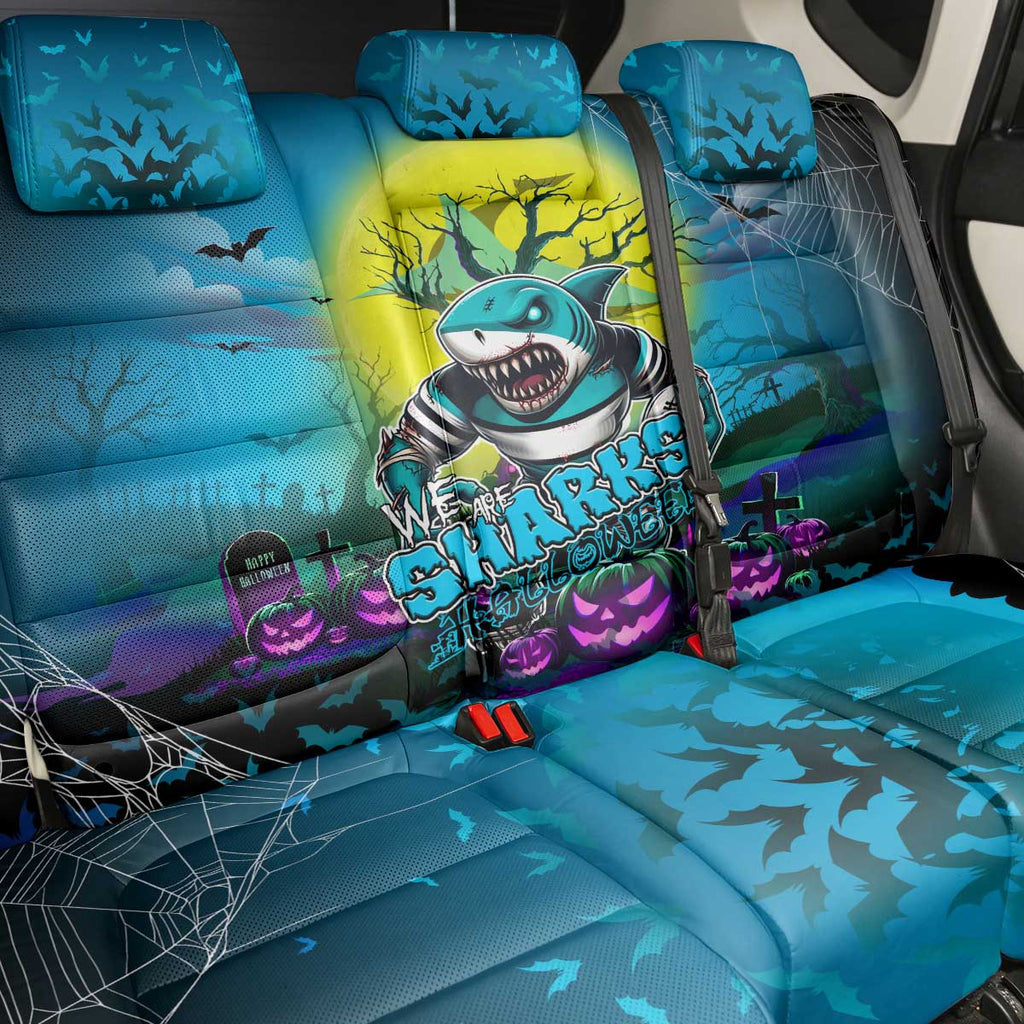 We Are Sharks Halloween Back Car Seat Cover Pumpkin Scary Spooky Season - Aussie Hoodie