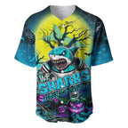 We Are Sharks Halloween Baseball Jersey Pumpkin Scary Spooky Season - Aussie Hoodie