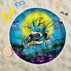 We Are Sharks Halloween Beach Blanket Pumpkin Scary Spooky Season - Aussie Hoodie