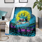 We Are Sharks Halloween Blanket Pumpkin Scary Spooky Season - Aussie Hoodie