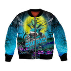 We Are Sharks Halloween Bomber Jacket Pumpkin Scary Spooky Season - Aussie Hoodie