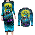 We Are Sharks Halloween Couples Matching Long Sleeve Bodycon Dress and Long Sleeve Button Shirt Pumpkin Scary Spooky Season - Aussie Hoodie