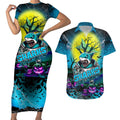 We Are Sharks Halloween Couples Matching Short Sleeve Bodycon Dress and Hawaiian Shirt Pumpkin Scary Spooky Season - Aussie Hoodie