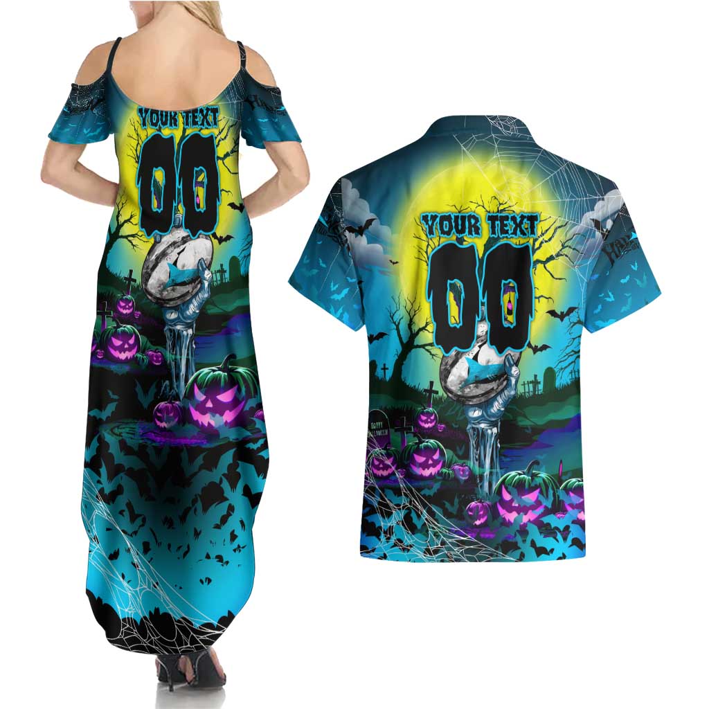 We Are Sharks Halloween Couples Matching Summer Maxi Dress and Hawaiian Shirt Pumpkin Scary Spooky Season - Aussie Hoodie