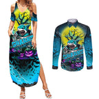 We Are Sharks Halloween Couples Matching Summer Maxi Dress and Long Sleeve Button Shirt Pumpkin Scary Spooky Season - Aussie Hoodie
