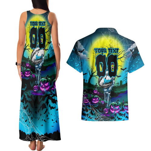 We Are Sharks Halloween Couples Matching Tank Maxi Dress and Hawaiian Shirt Pumpkin Scary Spooky Season - Aussie Hoodie