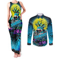 We Are Sharks Halloween Couples Matching Tank Maxi Dress and Long Sleeve Button Shirt Pumpkin Scary Spooky Season - Aussie Hoodie