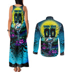 We Are Sharks Halloween Couples Matching Tank Maxi Dress and Long Sleeve Button Shirt Pumpkin Scary Spooky Season - Aussie Hoodie