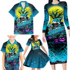 We Are Sharks Halloween Family Matching Long Sleeve Bodycon Dress and Hawaiian Shirt Pumpkin Scary Spooky Season - Aussie Hoodie