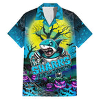 We Are Sharks Halloween Family Matching Mermaid Dress and Hawaiian Shirt Pumpkin Scary Spooky Season - Aussie Hoodie