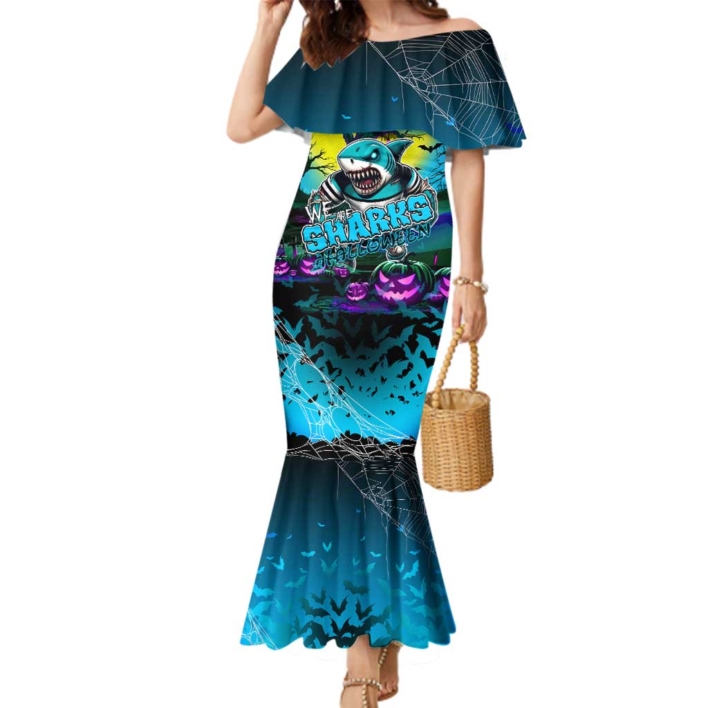 We Are Sharks Halloween Family Matching Mermaid Dress and Hawaiian Shirt Pumpkin Scary Spooky Season - Aussie Hoodie