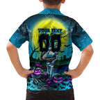 We Are Sharks Halloween Family Matching Off The Shoulder Long Sleeve Dress and Hawaiian Shirt Pumpkin Scary Spooky Season - Aussie Hoodie