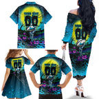 We Are Sharks Halloween Family Matching Off The Shoulder Long Sleeve Dress and Hawaiian Shirt Pumpkin Scary Spooky Season - Aussie Hoodie