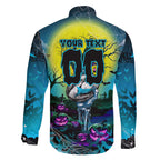 We Are Sharks Halloween Family Matching Off The Shoulder Long Sleeve Dress and Hawaiian Shirt Pumpkin Scary Spooky Season - Aussie Hoodie