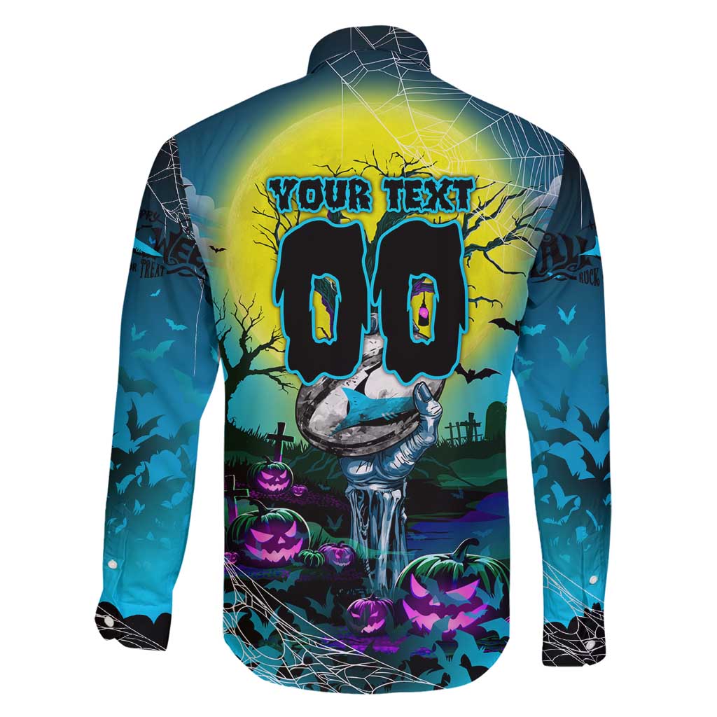 We Are Sharks Halloween Family Matching Off Shoulder Maxi Dress and Hawaiian Shirt Pumpkin Scary Spooky Season - Aussie Hoodie