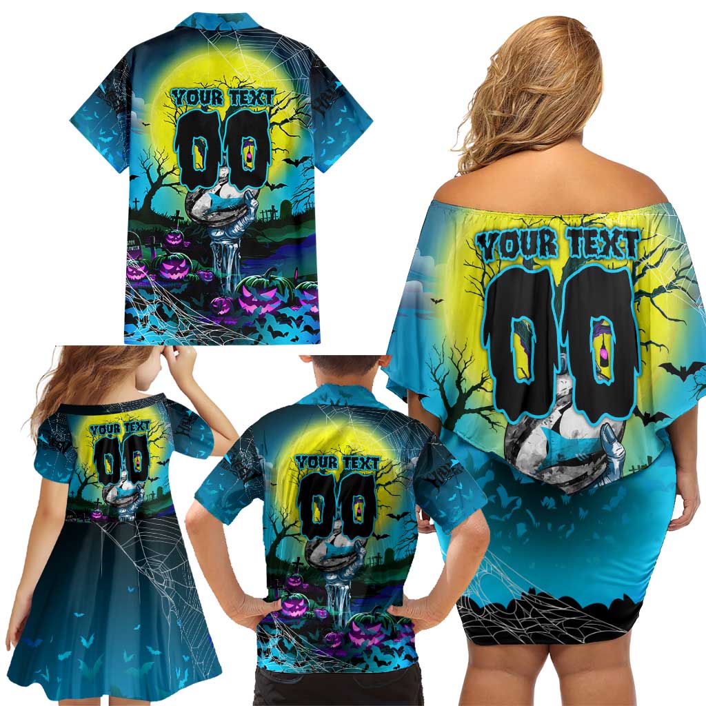 We Are Sharks Halloween Family Matching Off Shoulder Short Dress and Hawaiian Shirt Pumpkin Scary Spooky Season - Aussie Hoodie
