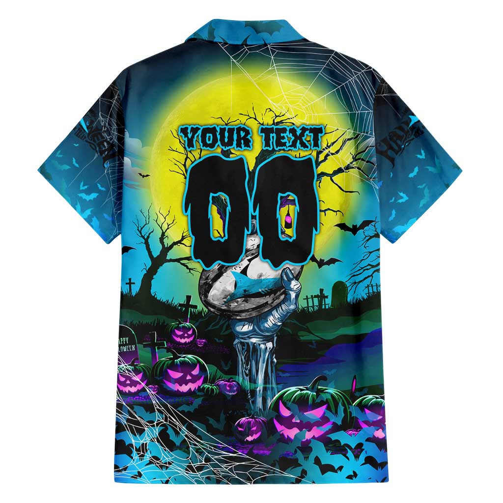 We Are Sharks Halloween Family Matching Short Sleeve Bodycon Dress and Hawaiian Shirt Pumpkin Scary Spooky Season - Aussie Hoodie