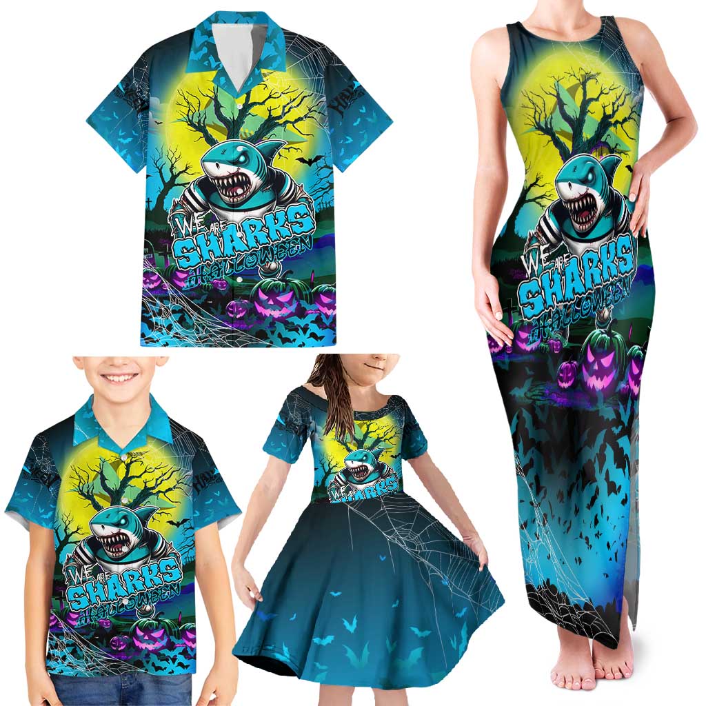 We Are Sharks Halloween Family Matching Tank Maxi Dress and Hawaiian Shirt Pumpkin Scary Spooky Season - Aussie Hoodie