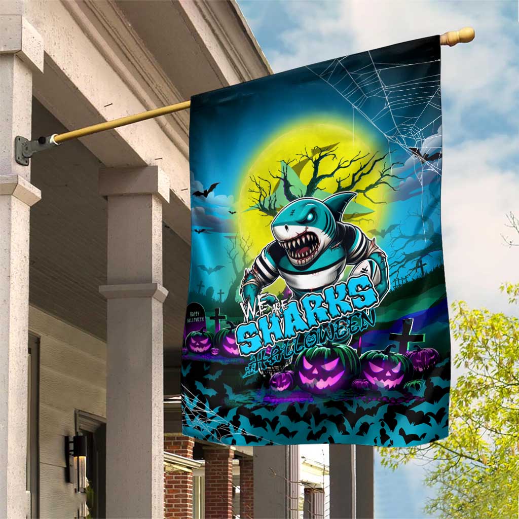 We Are Sharks Halloween Garden Flag Pumpkin Scary Spooky Season - Aussie Hoodie