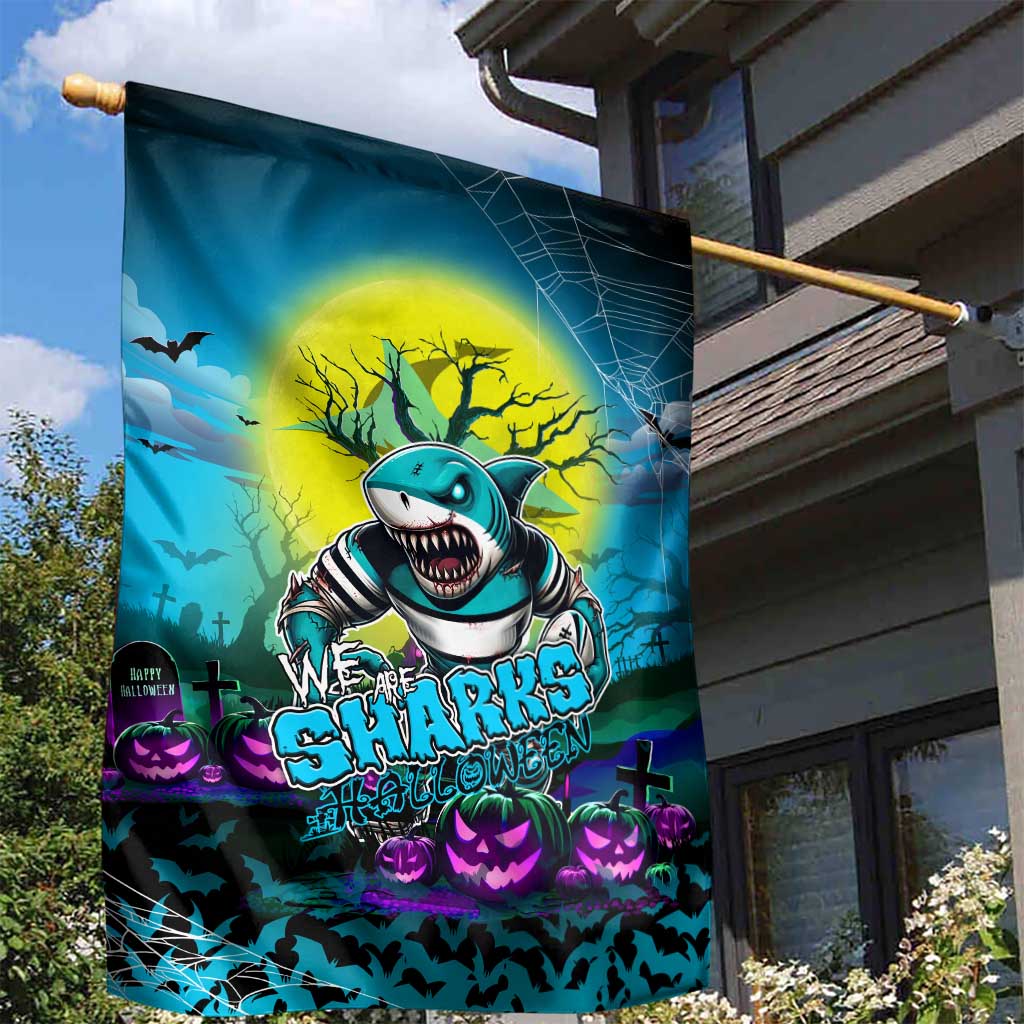 We Are Sharks Halloween Garden Flag Pumpkin Scary Spooky Season - Aussie Hoodie