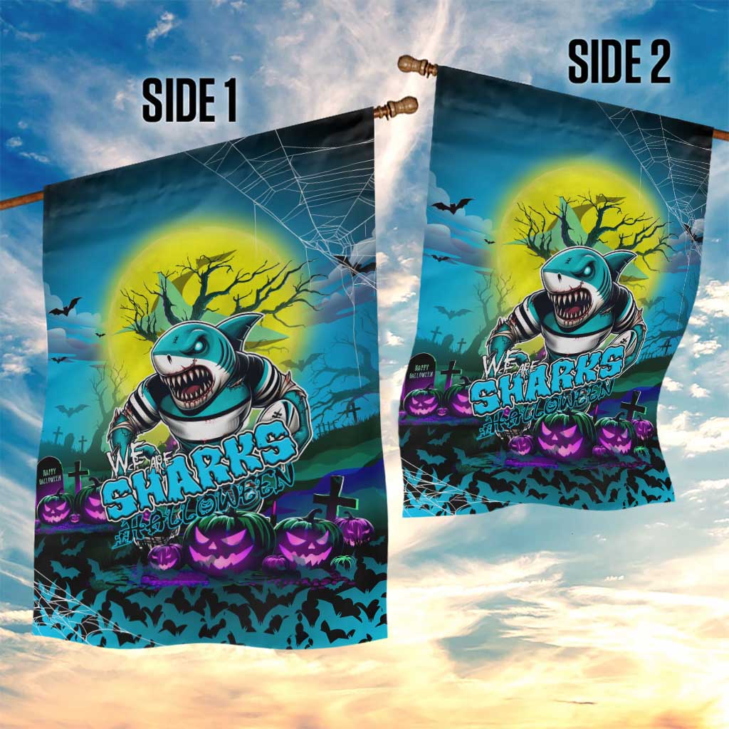 We Are Sharks Halloween Garden Flag Pumpkin Scary Spooky Season - Aussie Hoodie