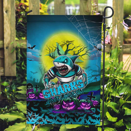 We Are Sharks Halloween Garden Flag Pumpkin Scary Spooky Season - Aussie Hoodie
