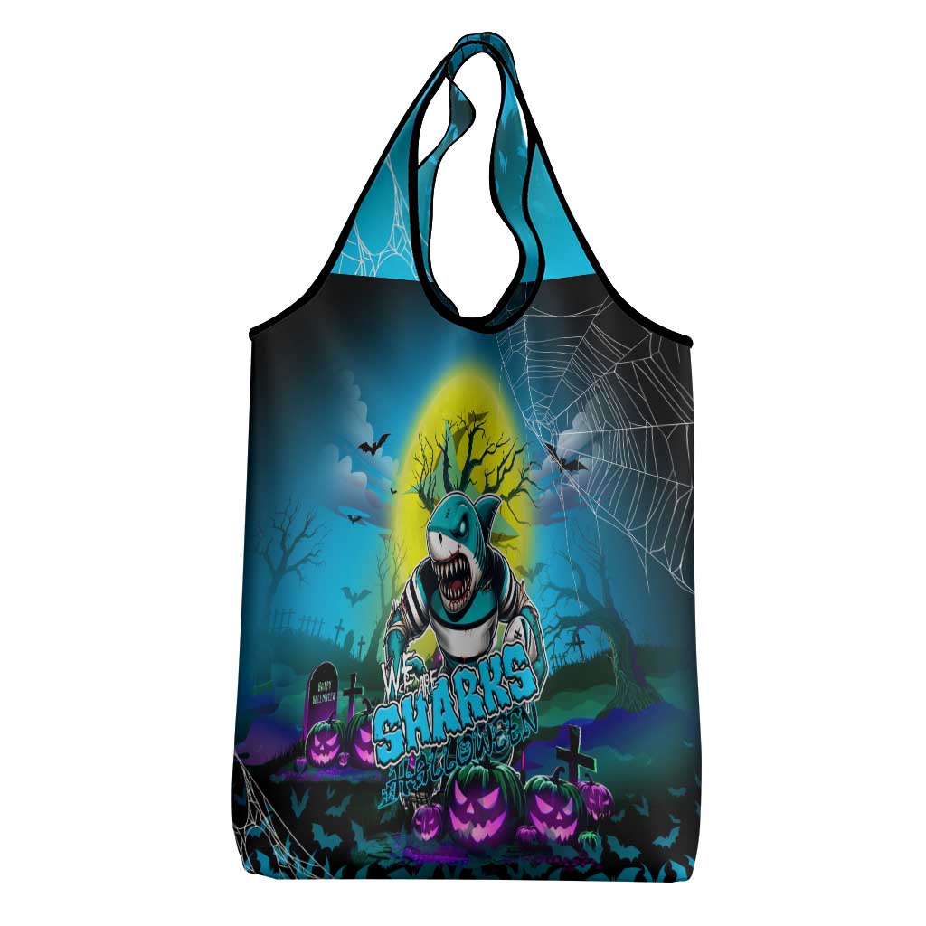 We Are Sharks Halloween Grocery Bag Pumpkin Scary Spooky Season - Aussie Hoodie