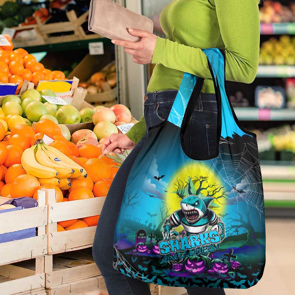 We Are Sharks Halloween Grocery Bag Pumpkin Scary Spooky Season - Aussie Hoodie