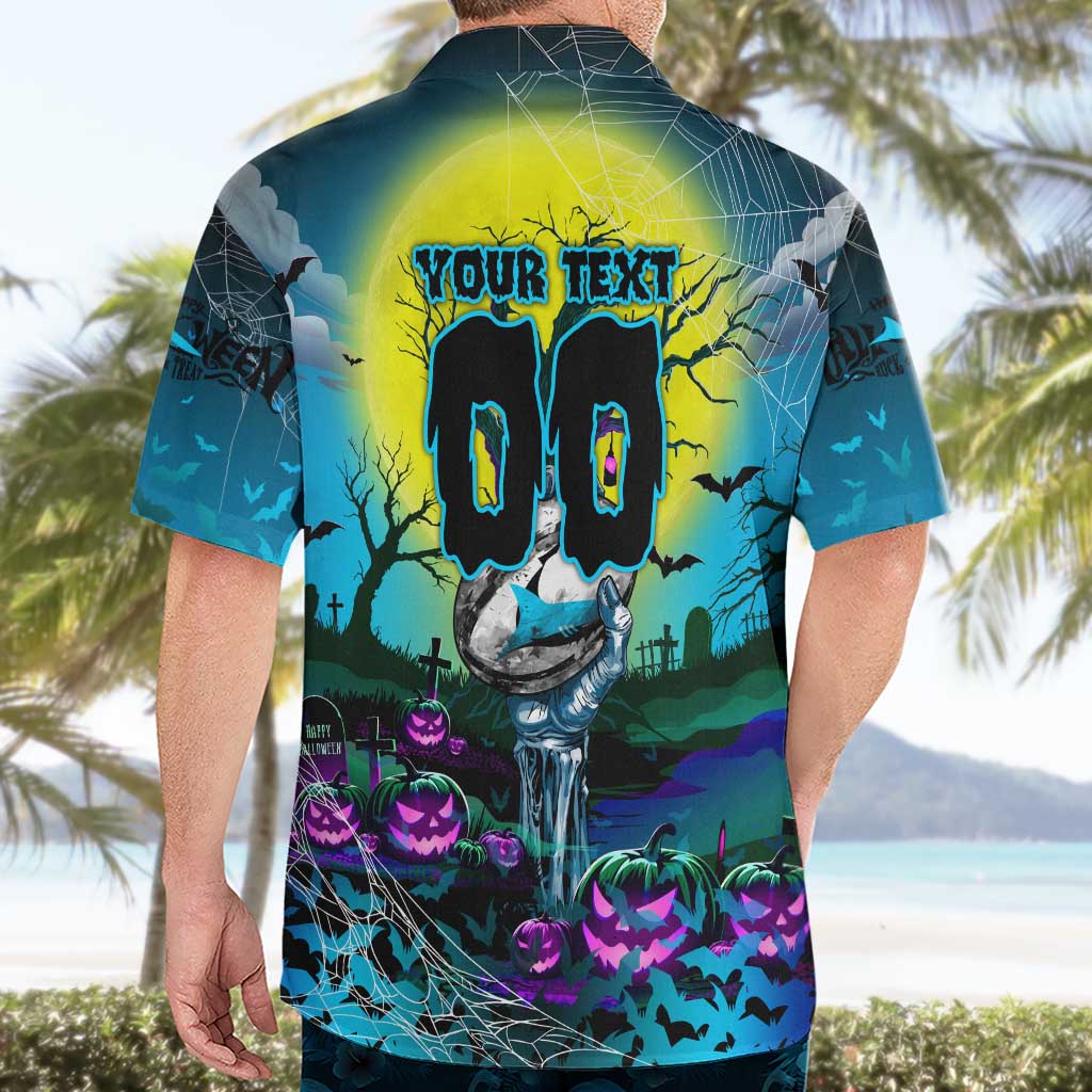 We Are Sharks Halloween Hawaiian Shirt Pumpkin Scary Spooky Season - Aussie Hoodie
