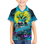 We Are Sharks Halloween Hawaiian Shirt Pumpkin Scary Spooky Season - Aussie Hoodie